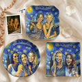 Custom Photo Van Gogh Style Art Friendship Gifts For BFF, Besties, Soul Sisters - Personalized Jewelry Dish