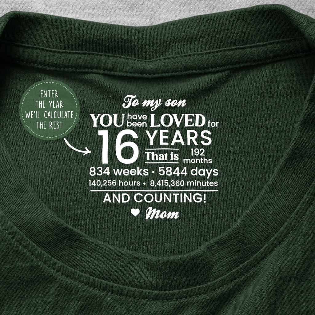 16th 18th 21st Birthday Celebrating Gift Son Daughter Grandson - Personalized Shirt