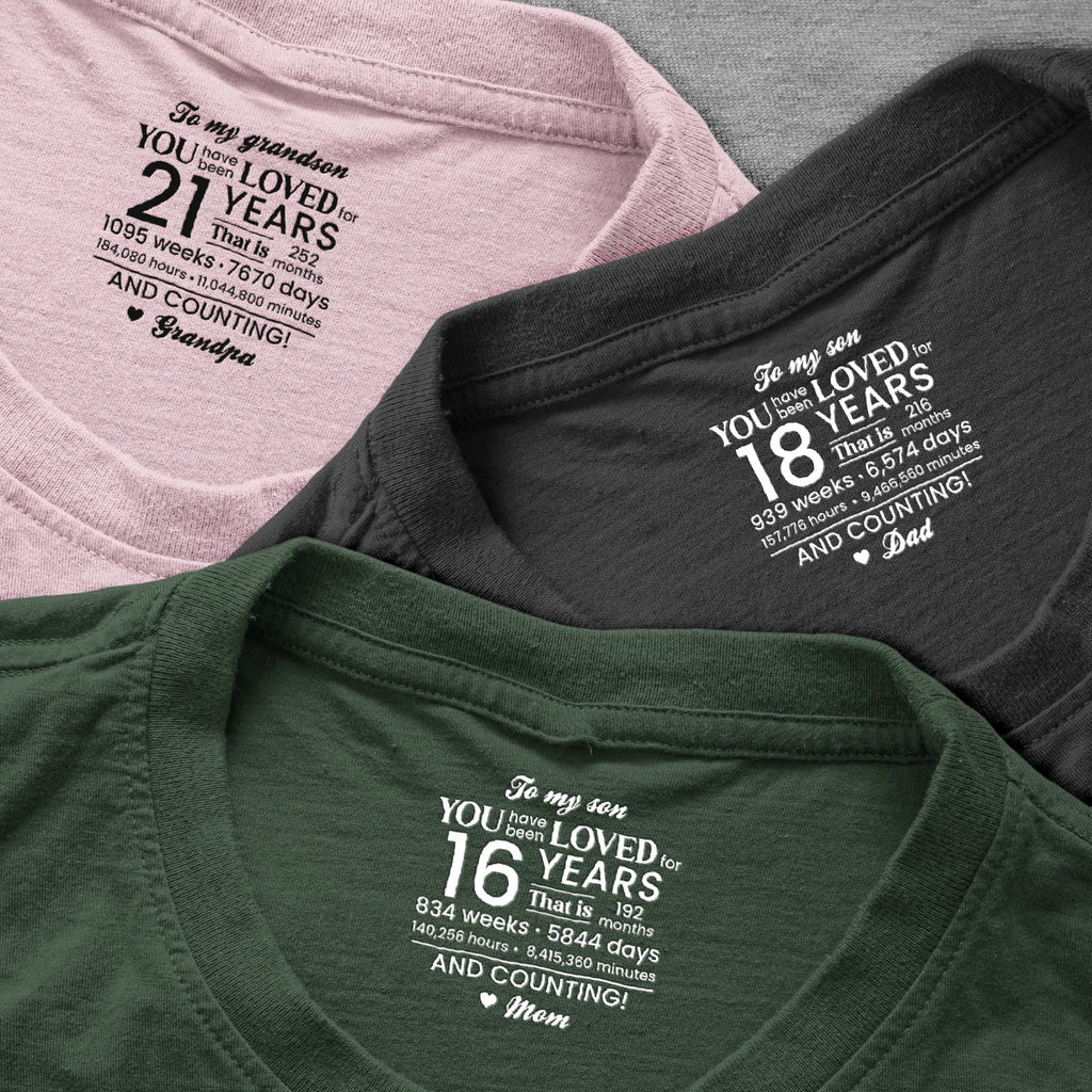 16th 18th 21st Birthday Celebrating Gift Son Daughter Grandson - Personalized Shirt