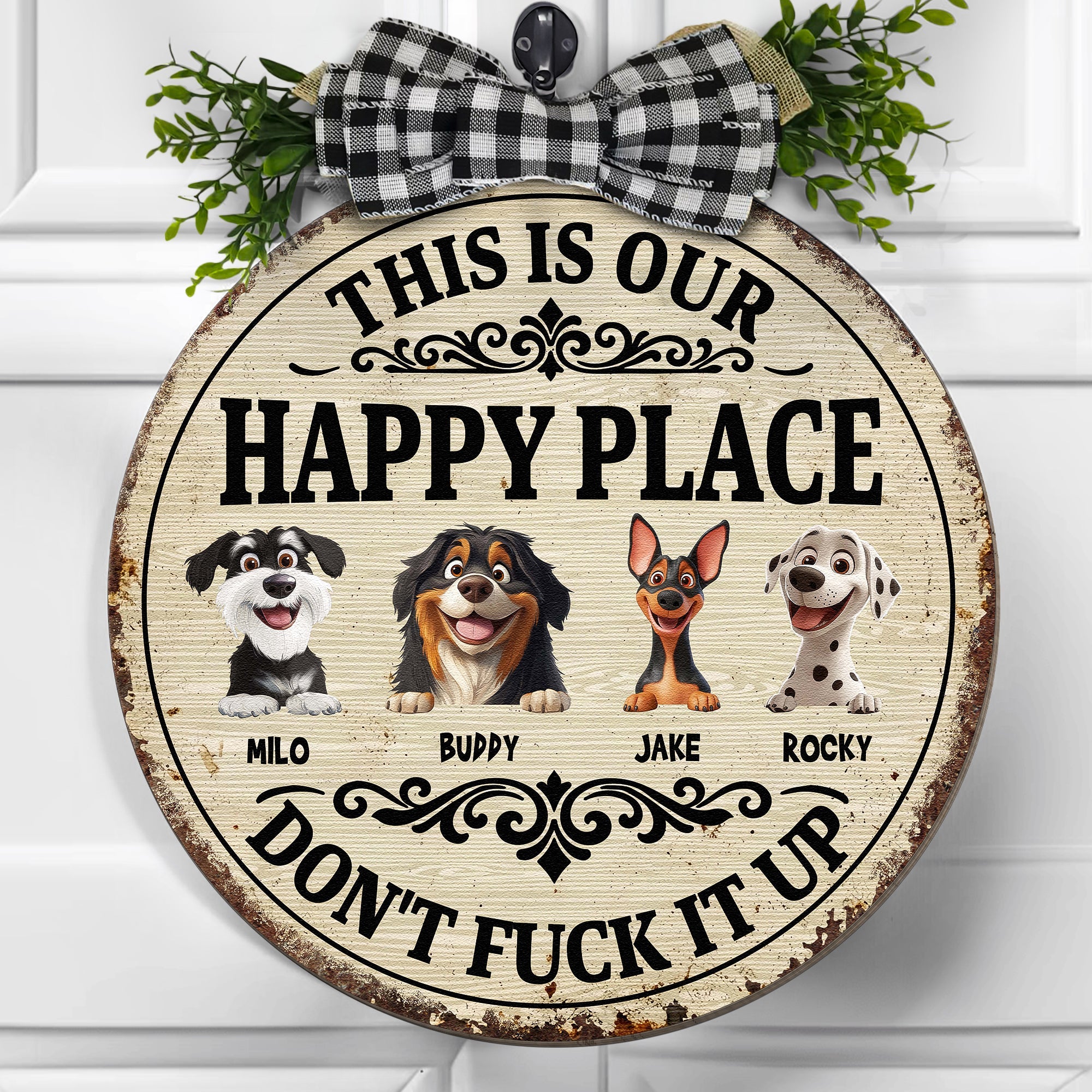 This Is My Happy Place Dont Mess It Up - Personalized Wood Sign