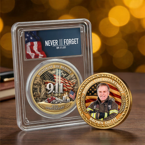 9/11 Never Forget Honoring The Heroes 25Th Anniversary - Personalized Coin
