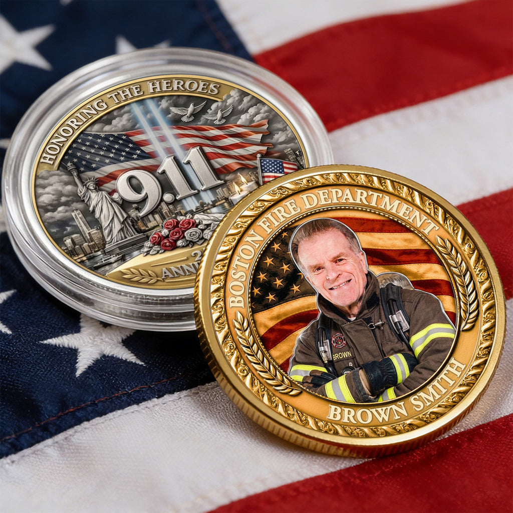 9/11 Never Forget Honoring The Heroes 25Th Anniversary - Personalized Coin