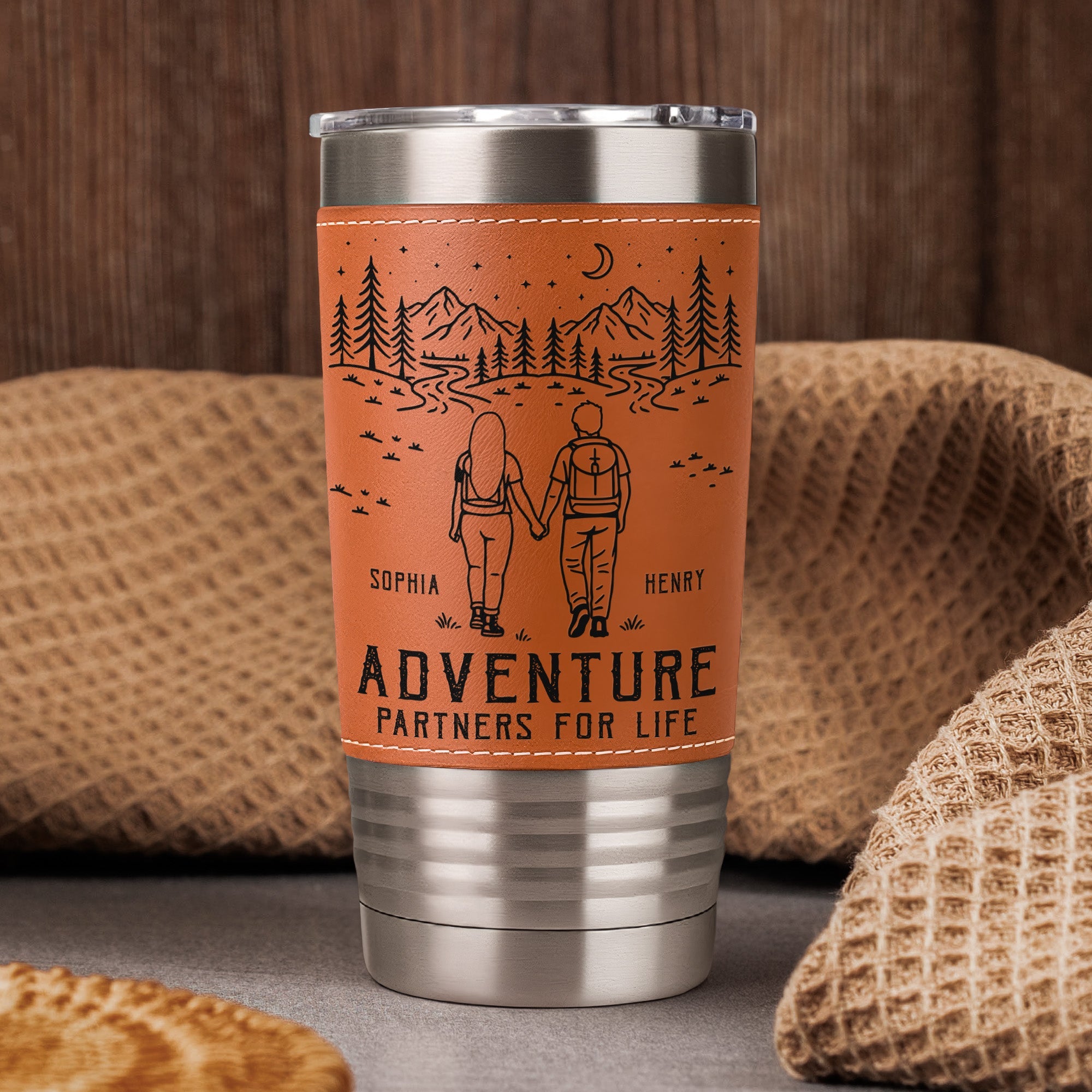 Adventure Partners For Life Couple Anniversary Gifts - Personalized 20oz Tumbler