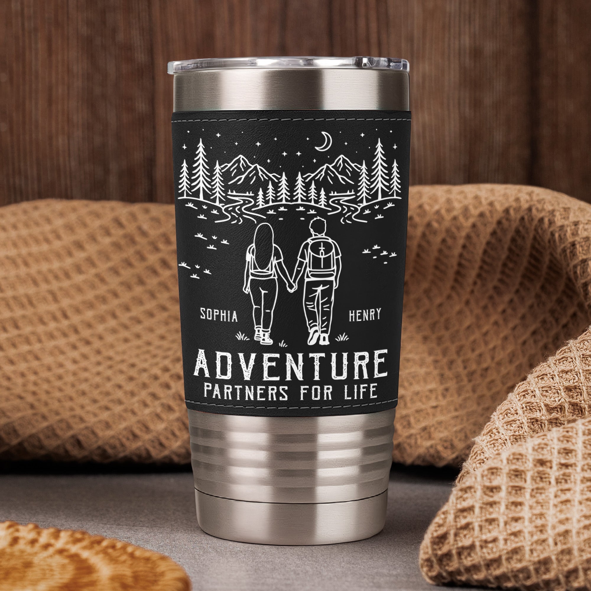 Adventure Partners For Life Couple Anniversary Gifts - Personalized 20oz Tumbler