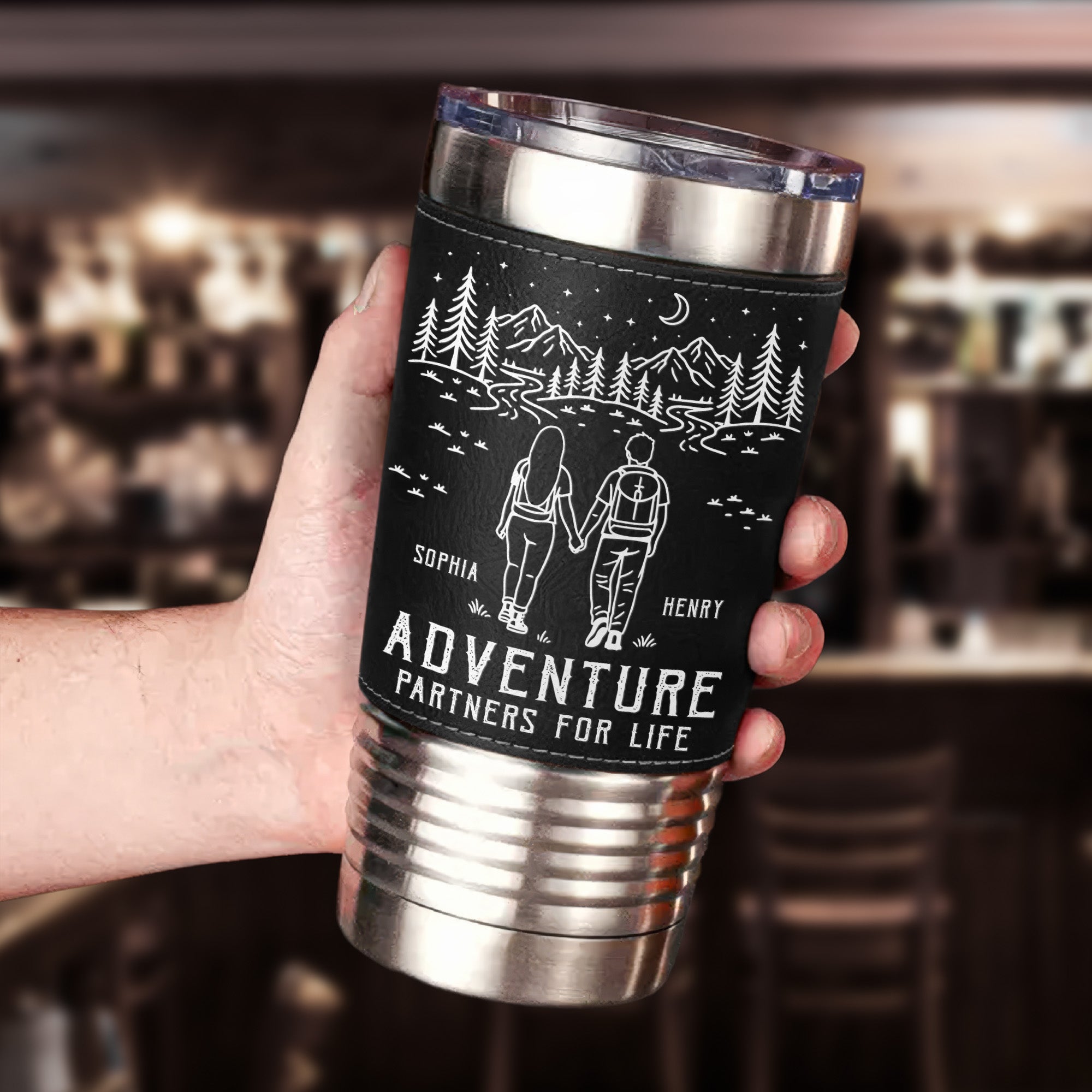 Adventure Partners For Life Couple Anniversary Gifts - Personalized 20oz Tumbler