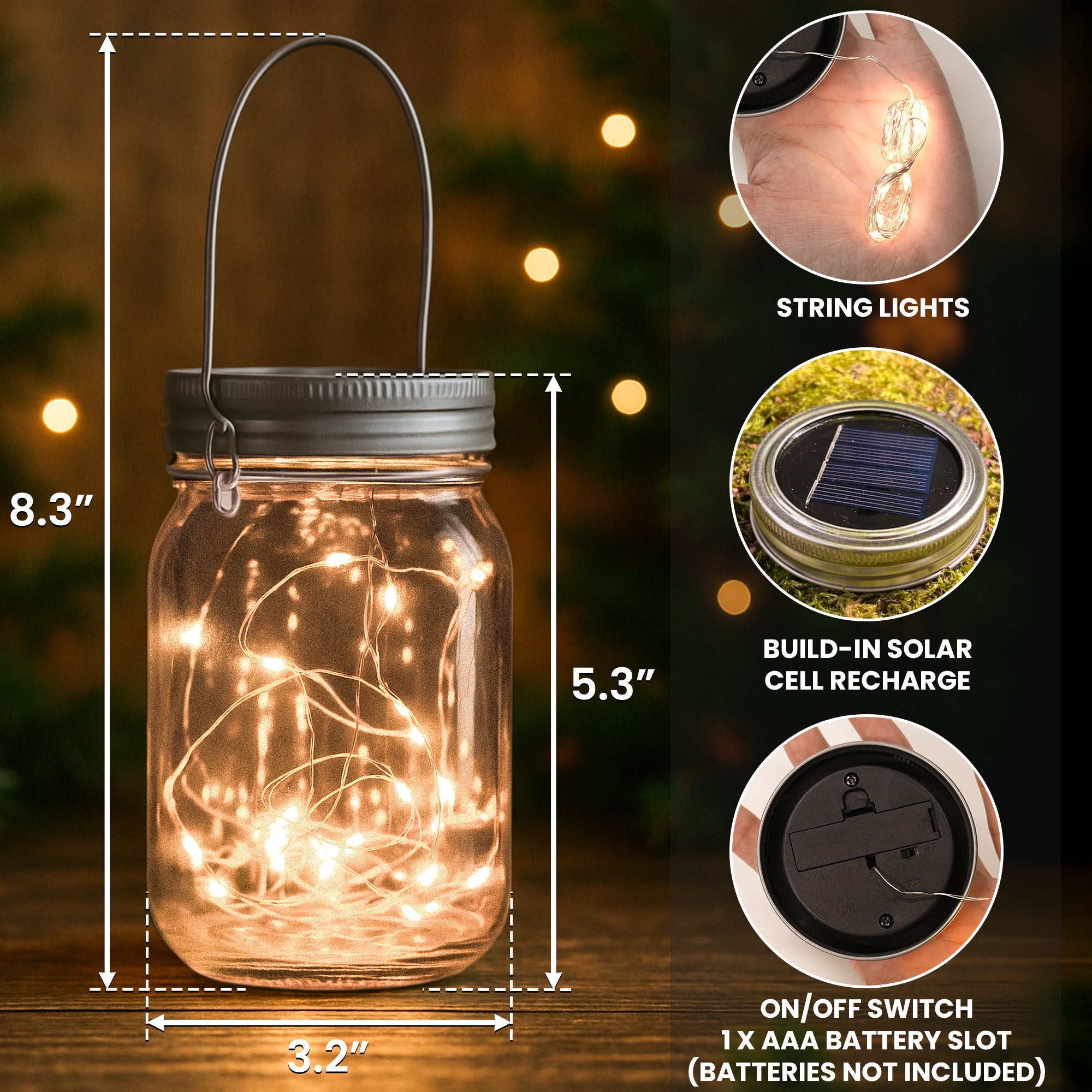 Adventure Partners For Life New Version Couple Anniversary Gift - Personalized Solar Mason Jar Light