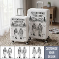 Adventuring Together Couple Anniversary Wedding Gifts For Her, Him - Personalized Luggage Cover