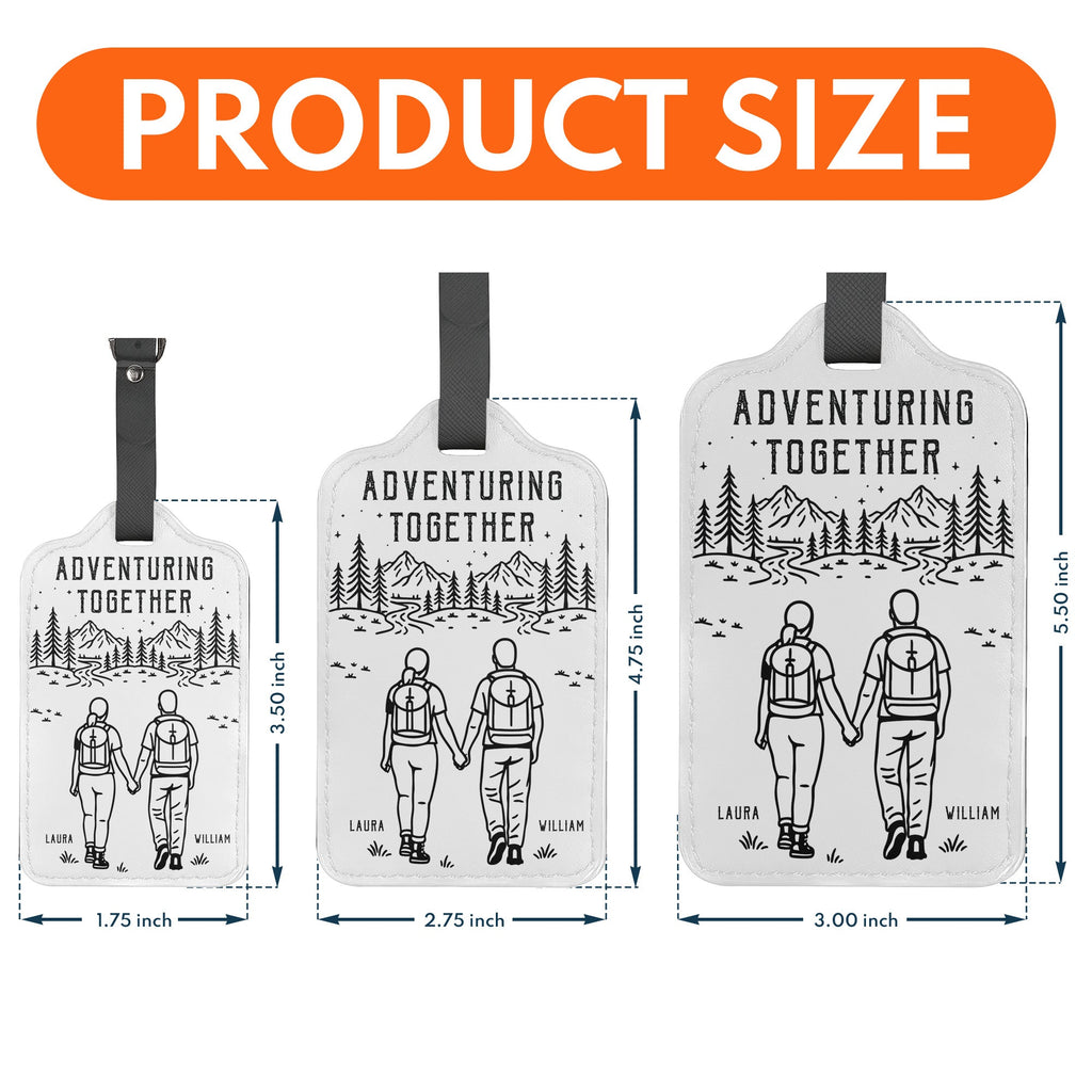 Adventuring Together Couple His & Hers Anniversary Wedding Gifts - Personalized Luggage Tag