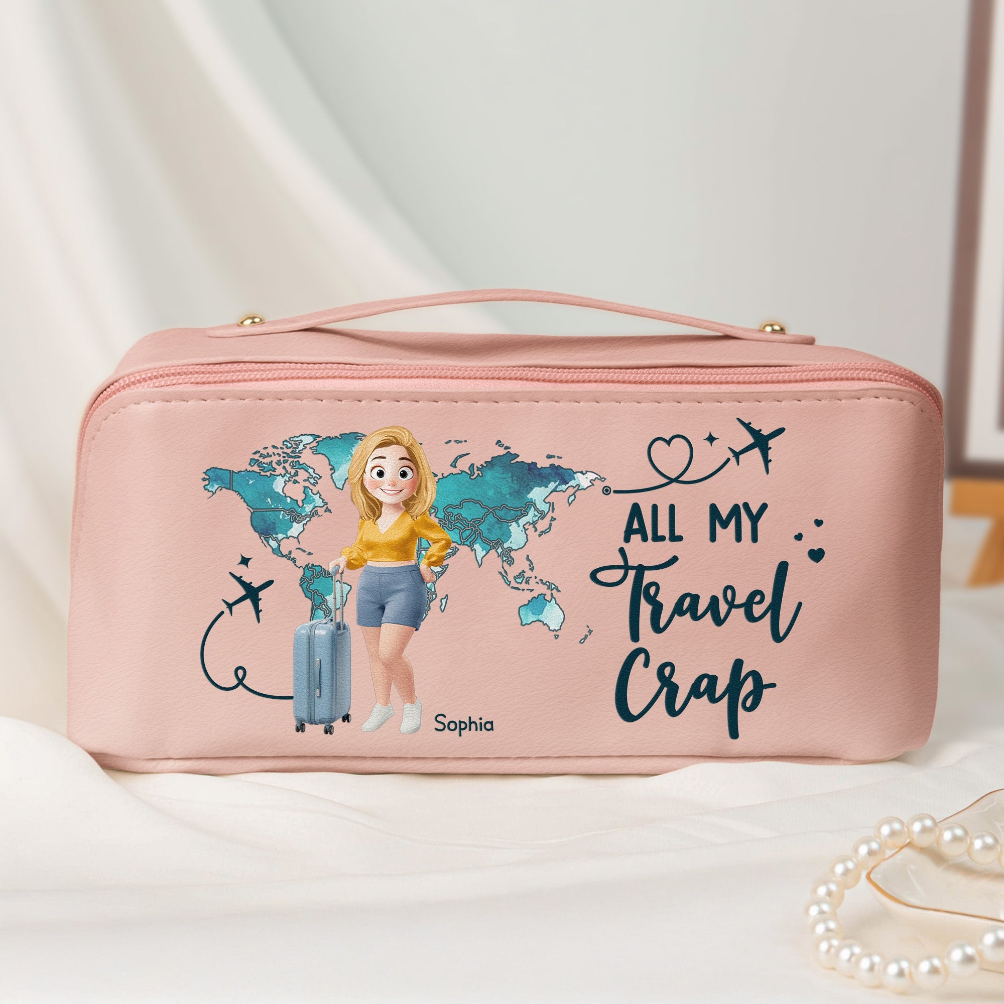 All My Travel Crap - Personalized Makeup Bag