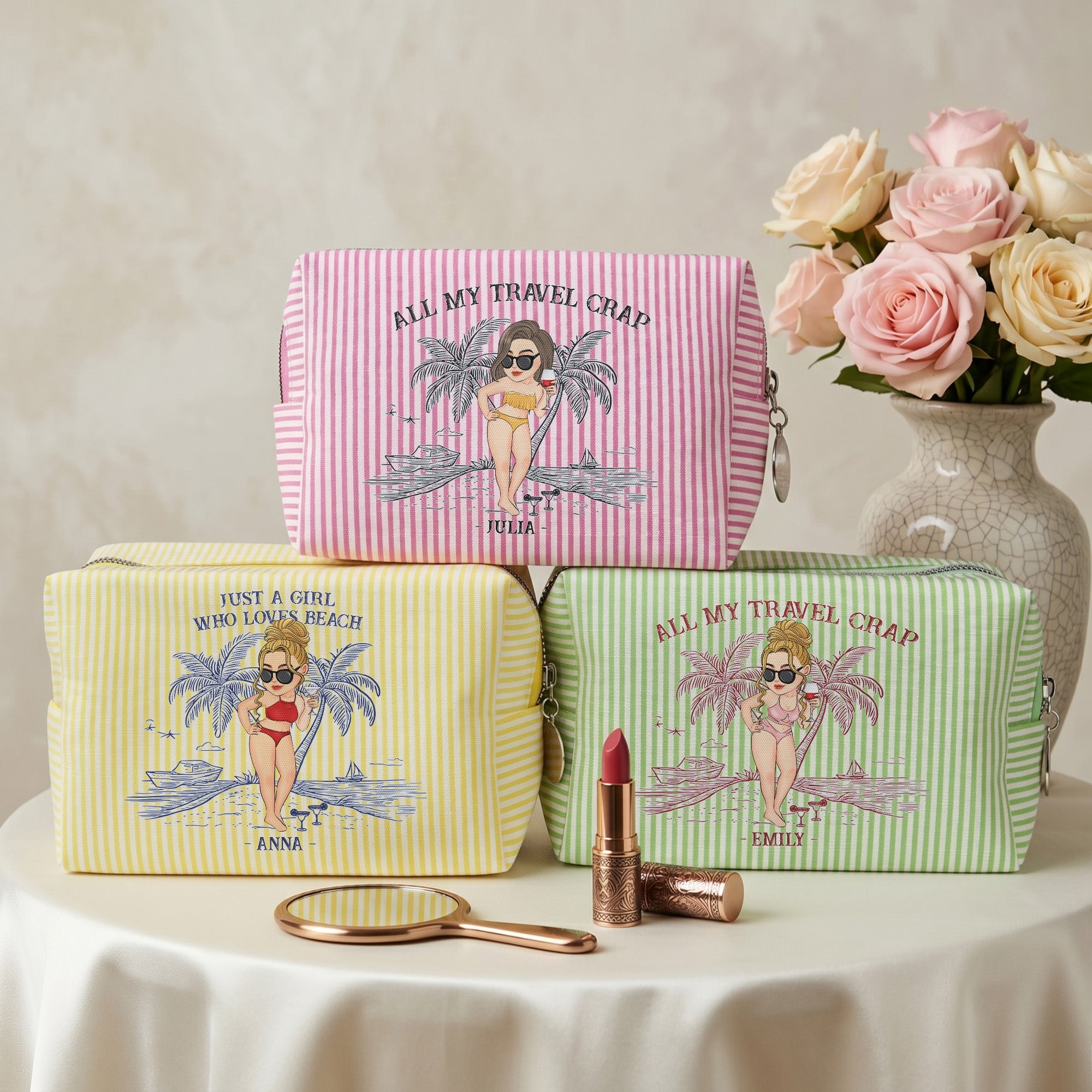 All My Travel Crap - Personalized Makeup Bag