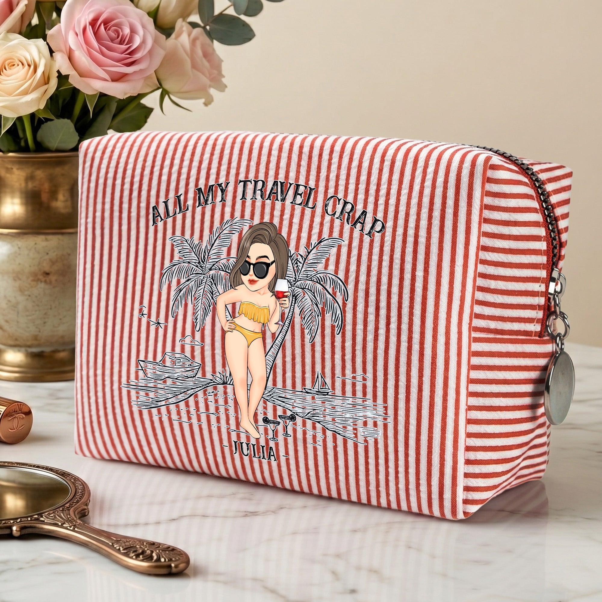 All My Travel Crap - Personalized Makeup Bag