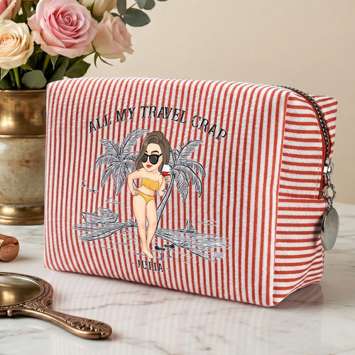 All My Travel Crap - Personalized Makeup Bag