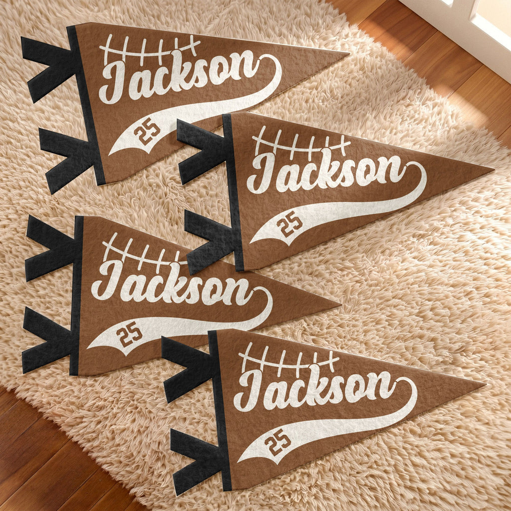 American Football Player Custom Name And Number - Personalized Pennant