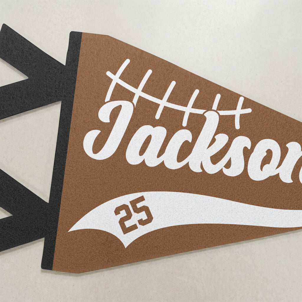 American Football Player Custom Name And Number - Personalized Pennant
