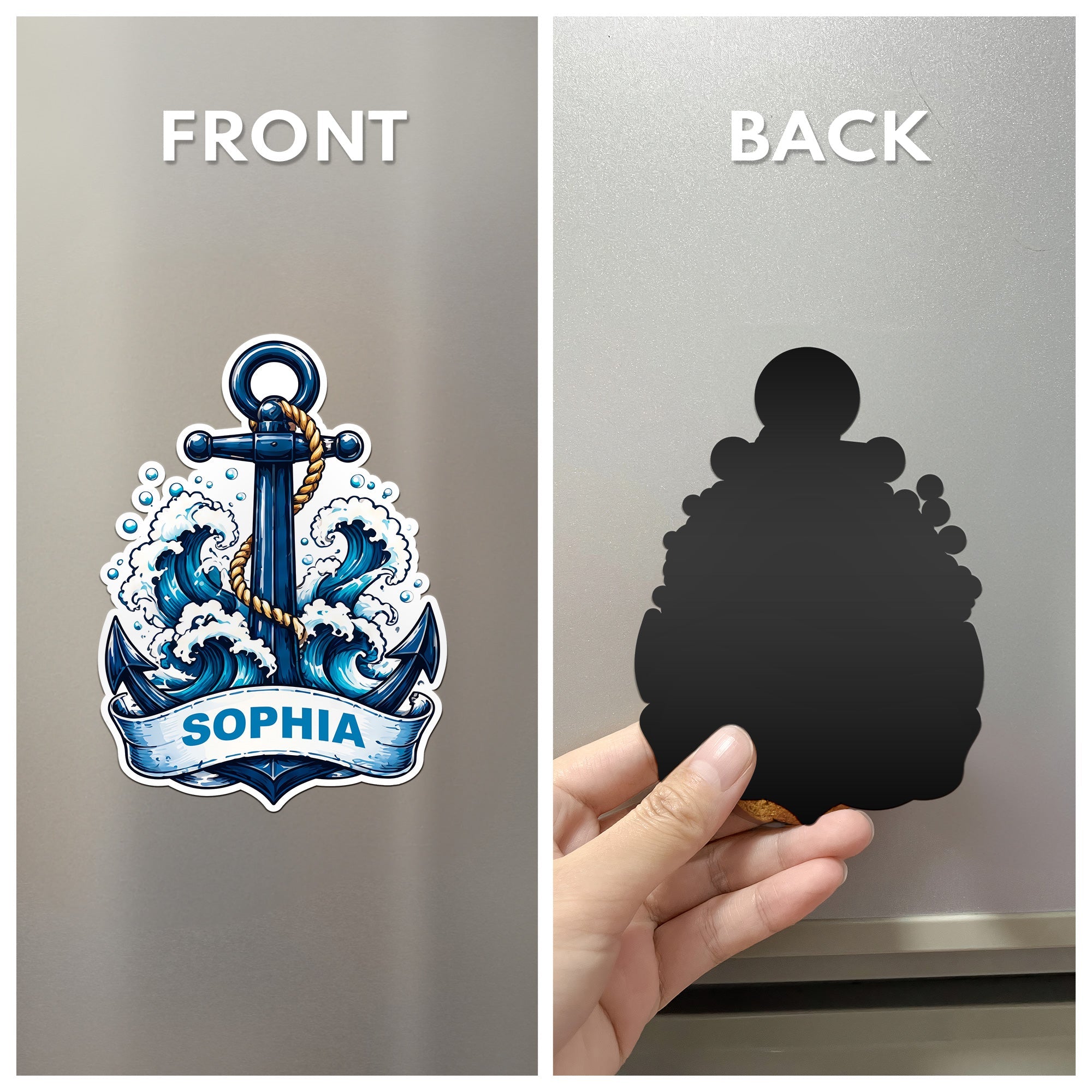 Anchor Cruise Door Signs Stateroom Decor Cruising Family Vacation, Girls Trip - Personalized Magnet