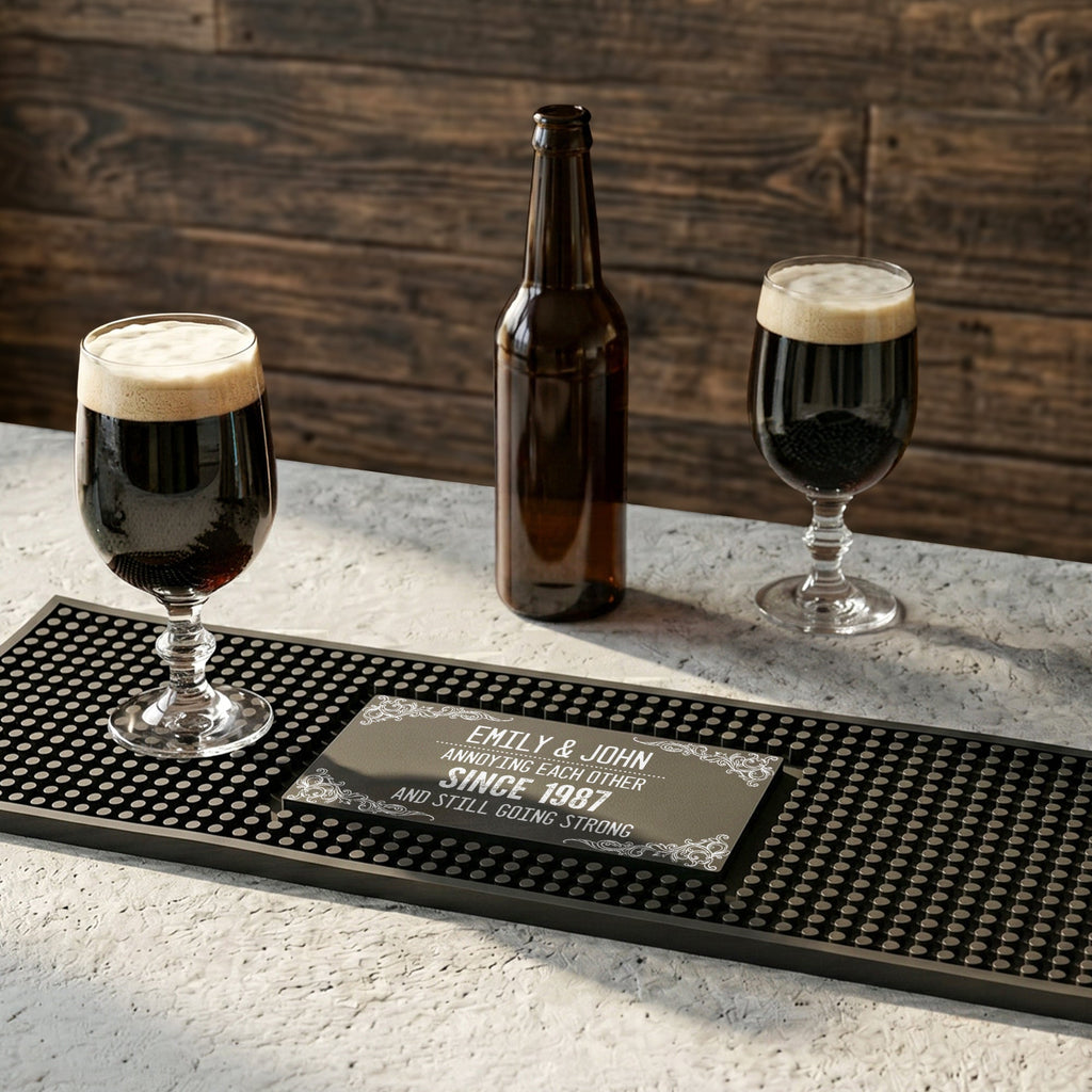 Annoying Each Other And Still Going Strong - Anniversary Gifts For Couples - Personalized Bar Mat