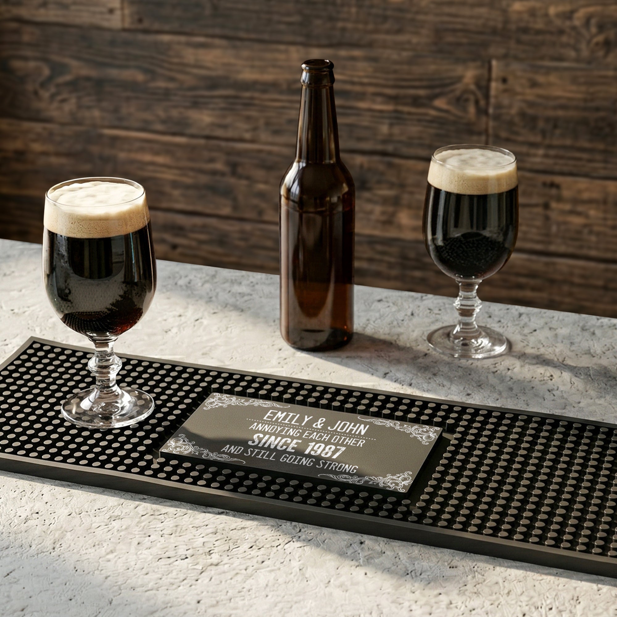 Annoying Each Other And Still Going Strong - Anniversary Gifts For Couples - Personalized Bar Mat