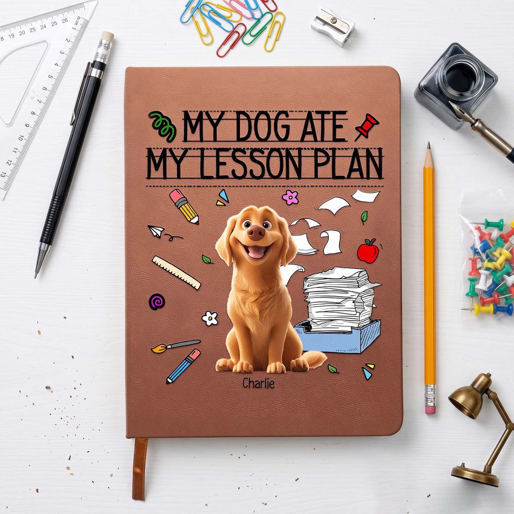 Back To School Teacher Gift My Dog Ate My Lesson Plan - Personalized Journal