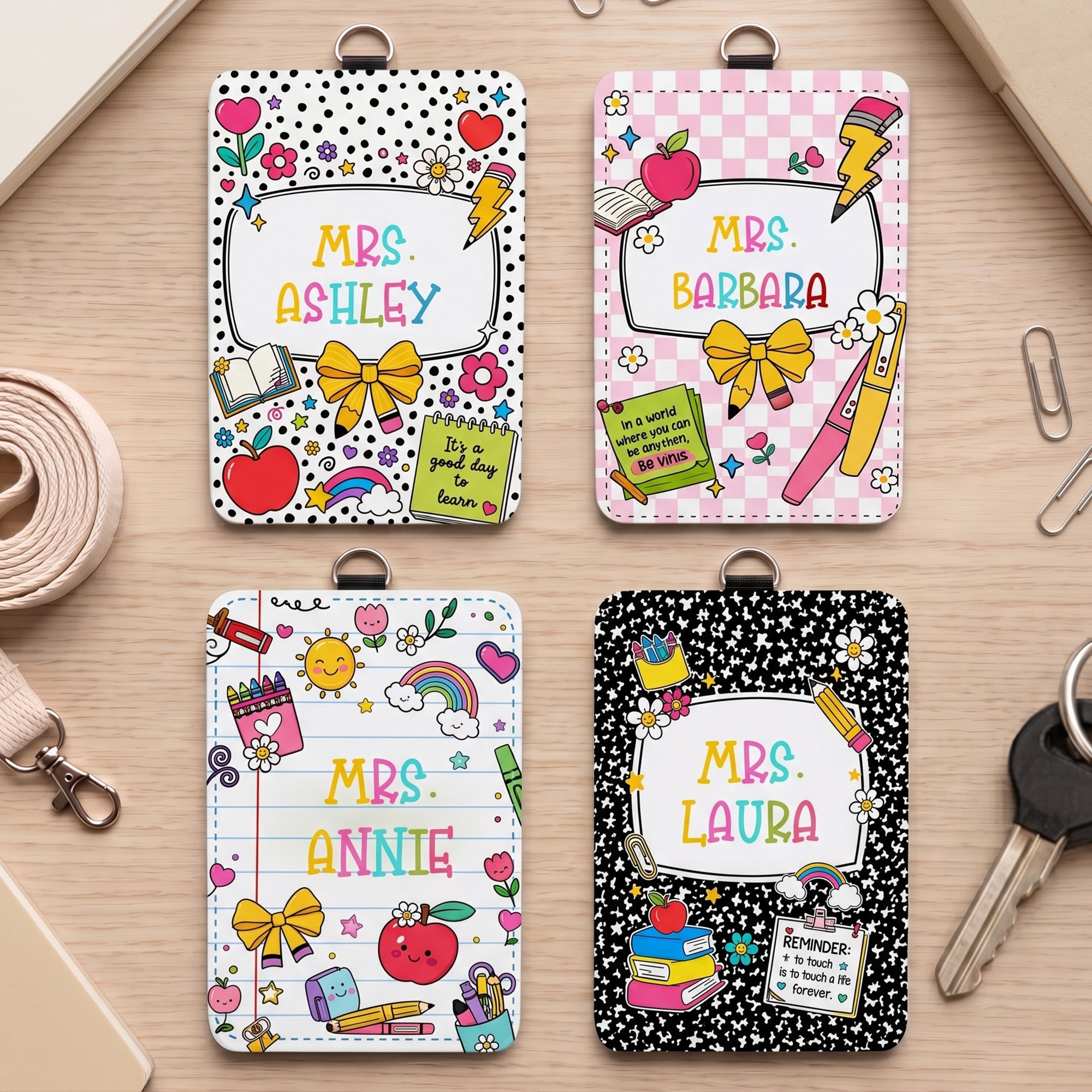 Back To School Teacher Gifts Classroom Supplies - Personalized Badge Holder