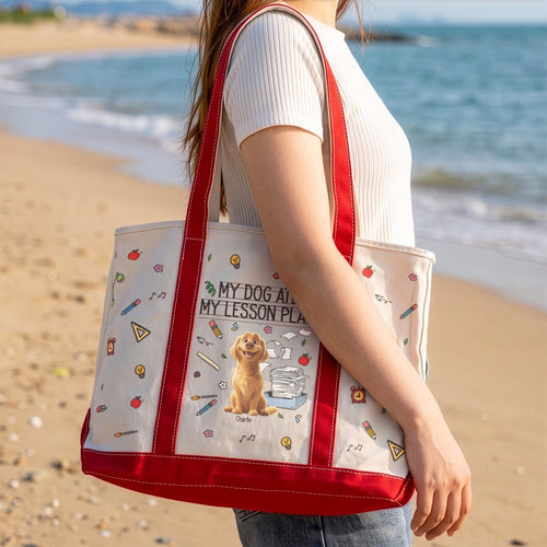 Back To School Gift For Teacher My Dog Ate My Lesson Plan - Personalized Tote Bag
