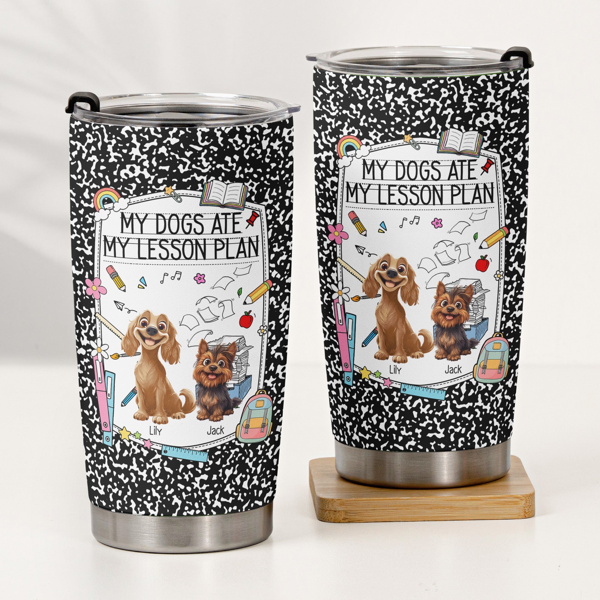 Back To School Gift For Teacher My Dog Ate My Lesson Plan - Personalized Tumbler