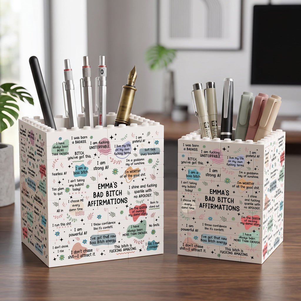 Bad B*tch Affirmations Gifts For Her, Coworkers, Friends - Personalized Pen Holder
