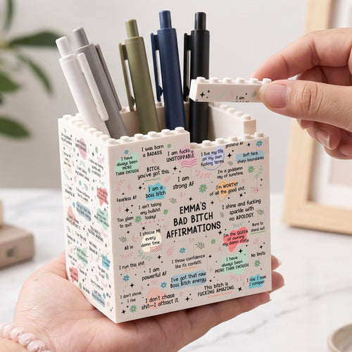Bad B*tch Affirmations Gifts For Her, Coworkers, Friends - Personalized Pen Holder