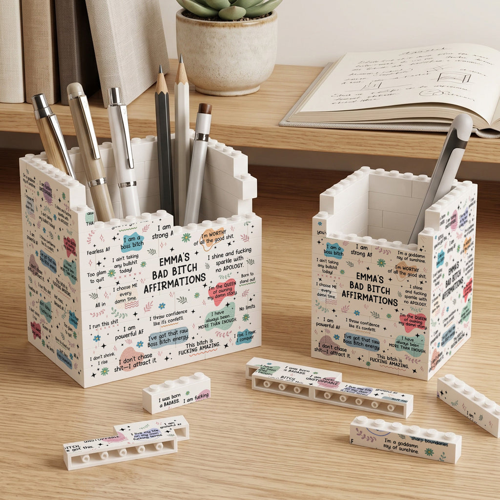 Bad B*tch Affirmations Gifts For Her, Coworkers, Friends - Personalized Pen Holder