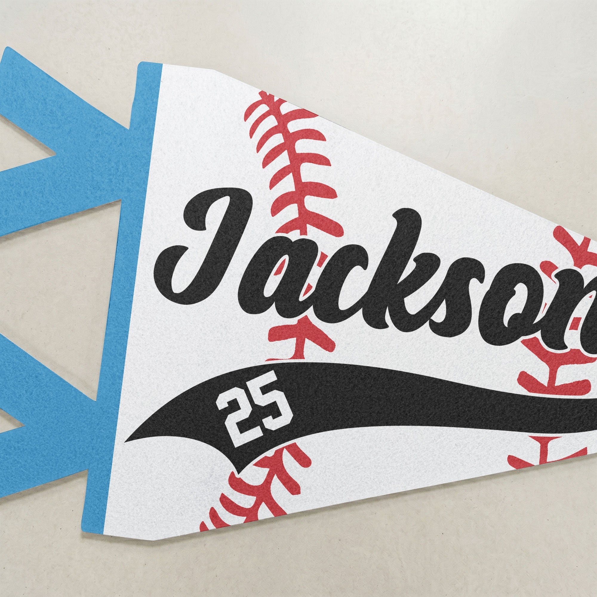Baseball Player Custom Name And Number - Personalized Pennant