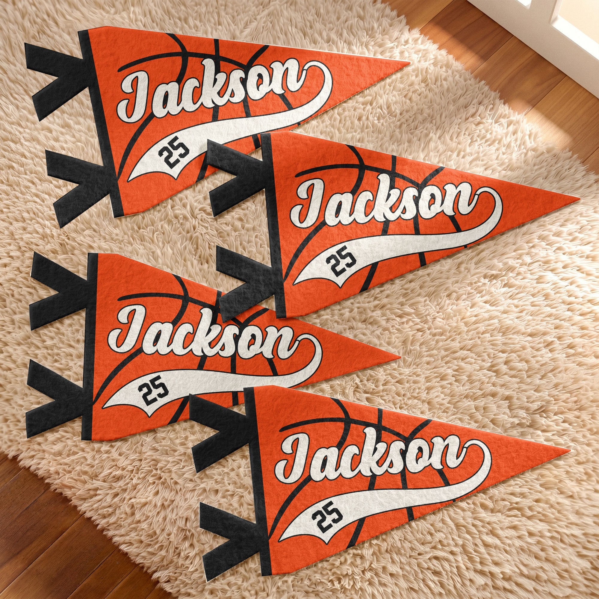 Basketball Player Custom Name And Number - Personalized Pennant