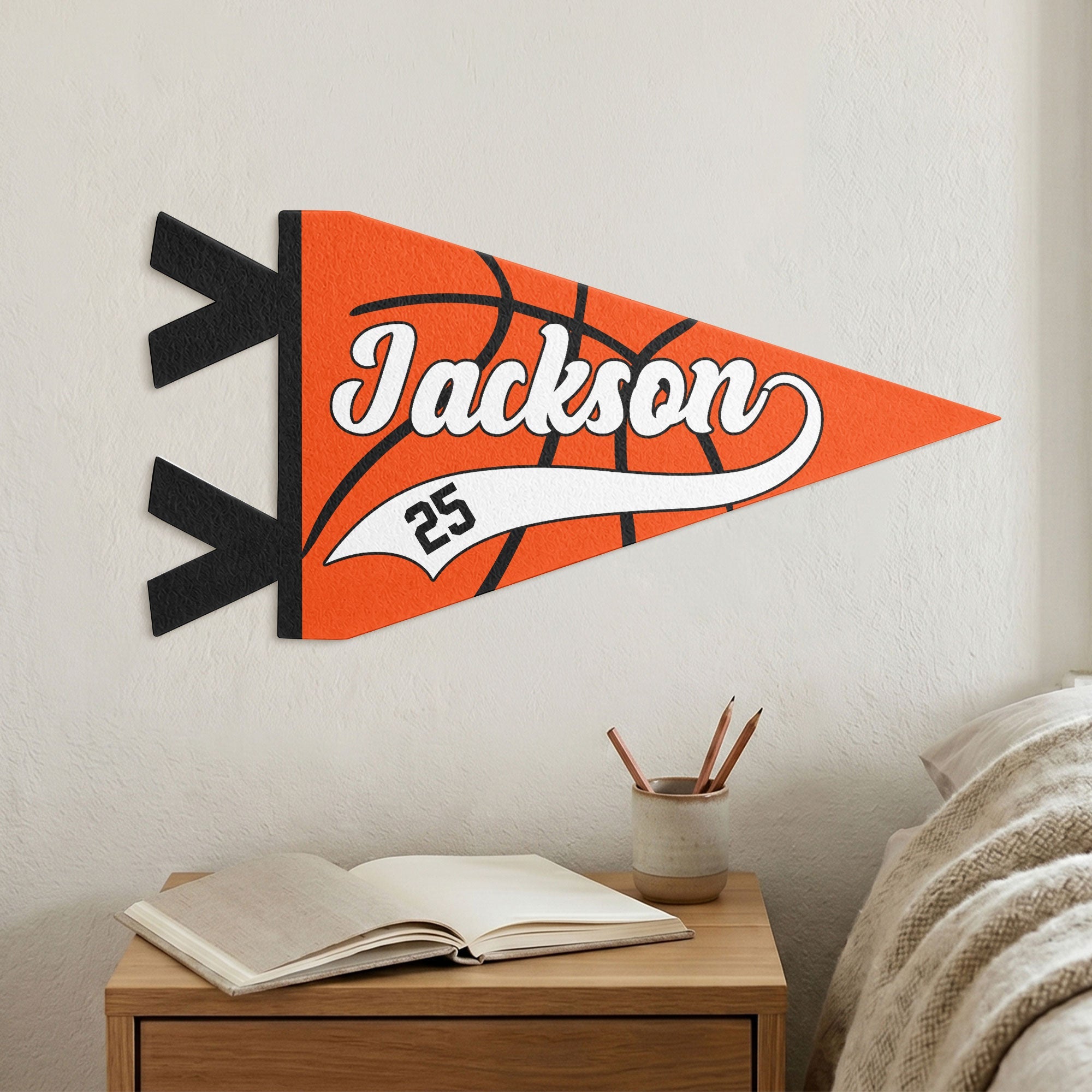 Basketball Player Custom Name And Number - Personalized Pennant