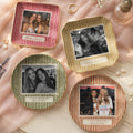 Best Friend Photo Trinket Tray - Birthday Gifts For Bestie, Sister - Vintage Stripe - Personalized Jewelry Dish