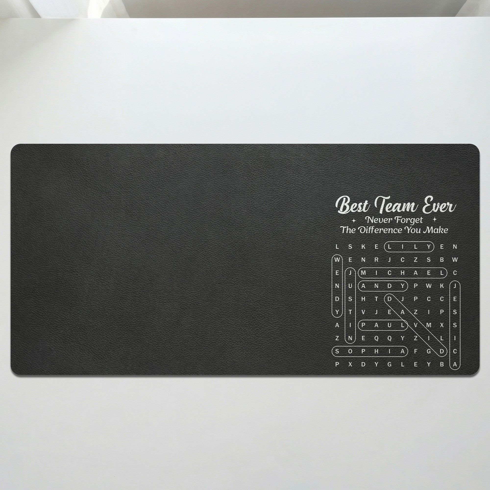 Best Team Ever Custom Word Search - Personalized Desk Mat