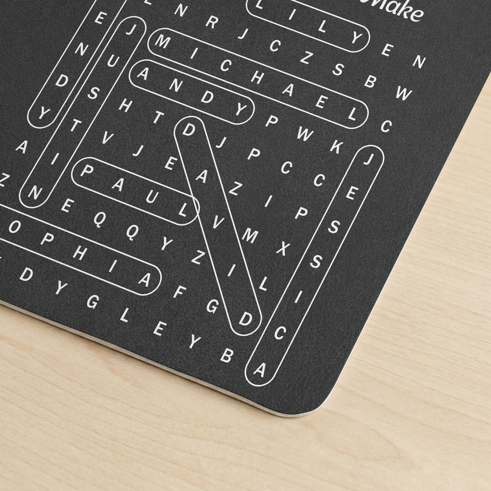 Best Team Ever Custom Word Search - Personalized Desk Mat