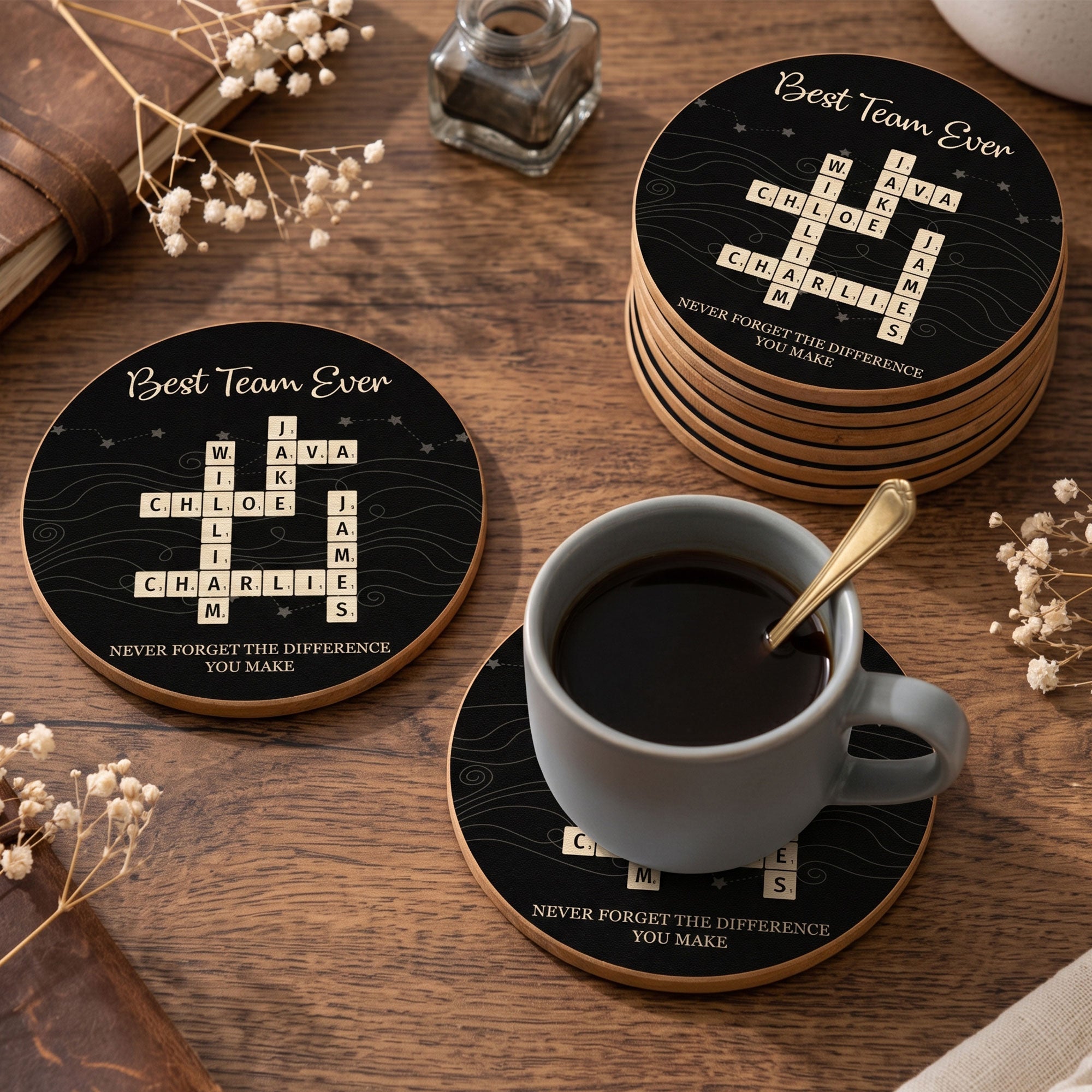 Best Team Ever Gift For Coworkers - Personalized Coasters