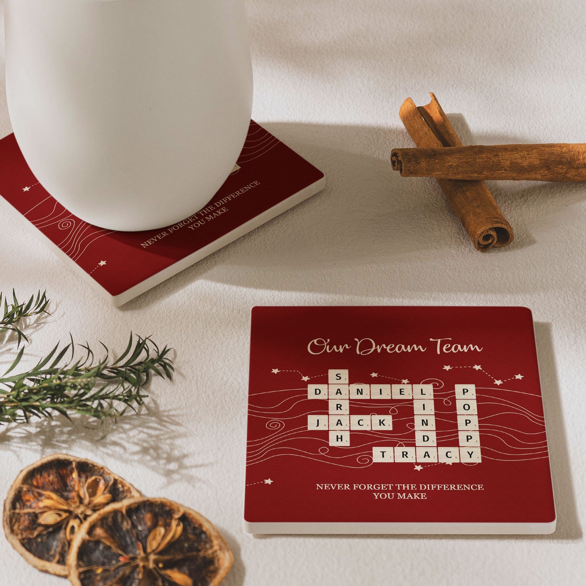 Best Team Ever Gifts For Coworkers, Friends - Personalized Coaster