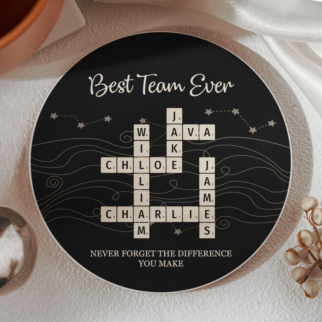Best Team Ever Gifts For Coworkers, Friends - Personalized Coaster