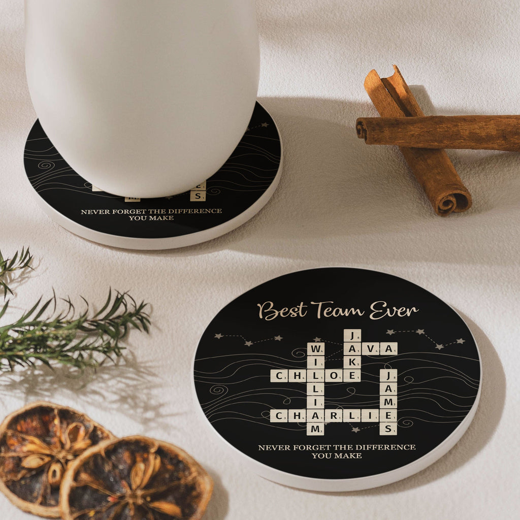 Best Team Ever Gifts For Coworkers, Friends - Personalized Coaster