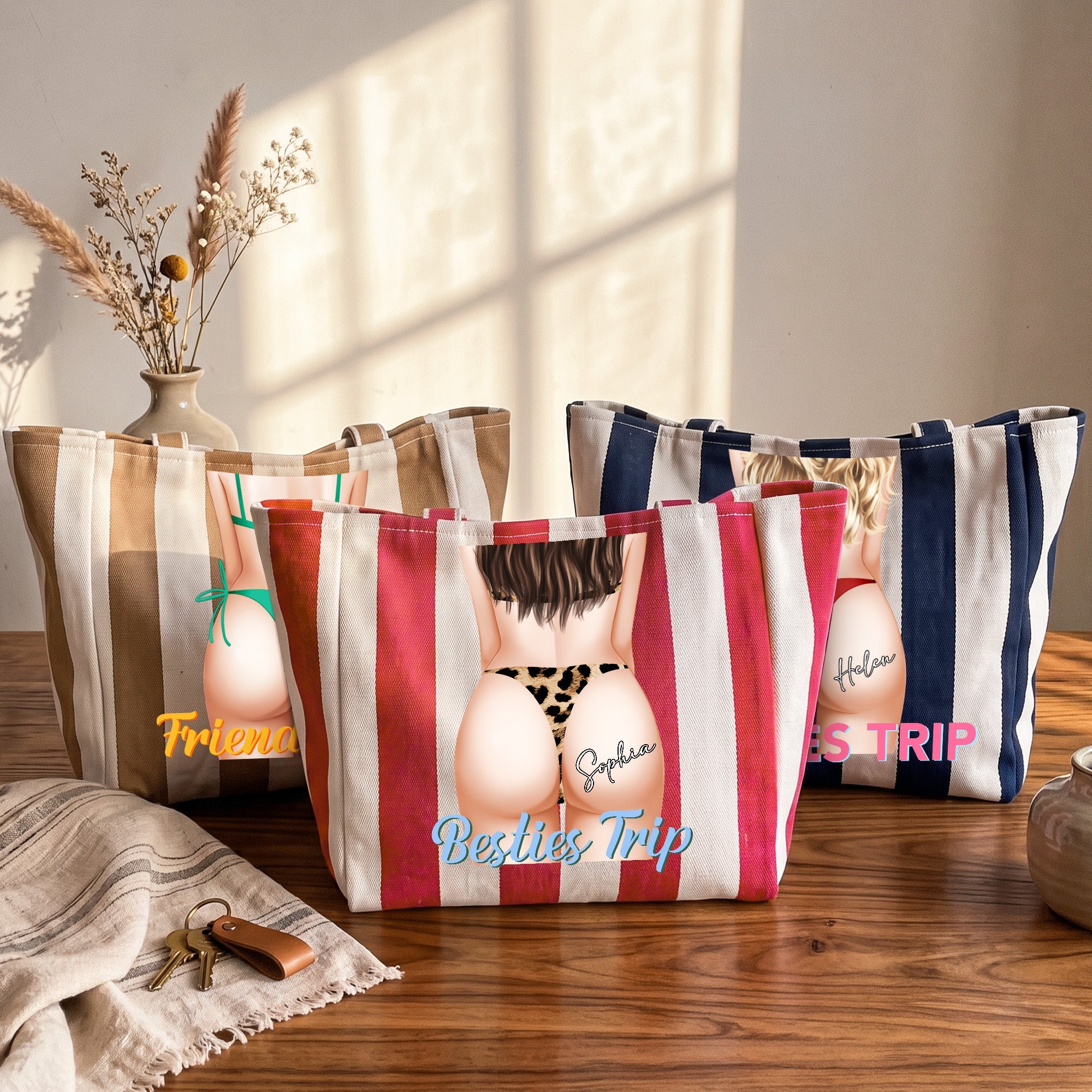 Big B*tt Funny Girls Trip - Personalized Tote Bag