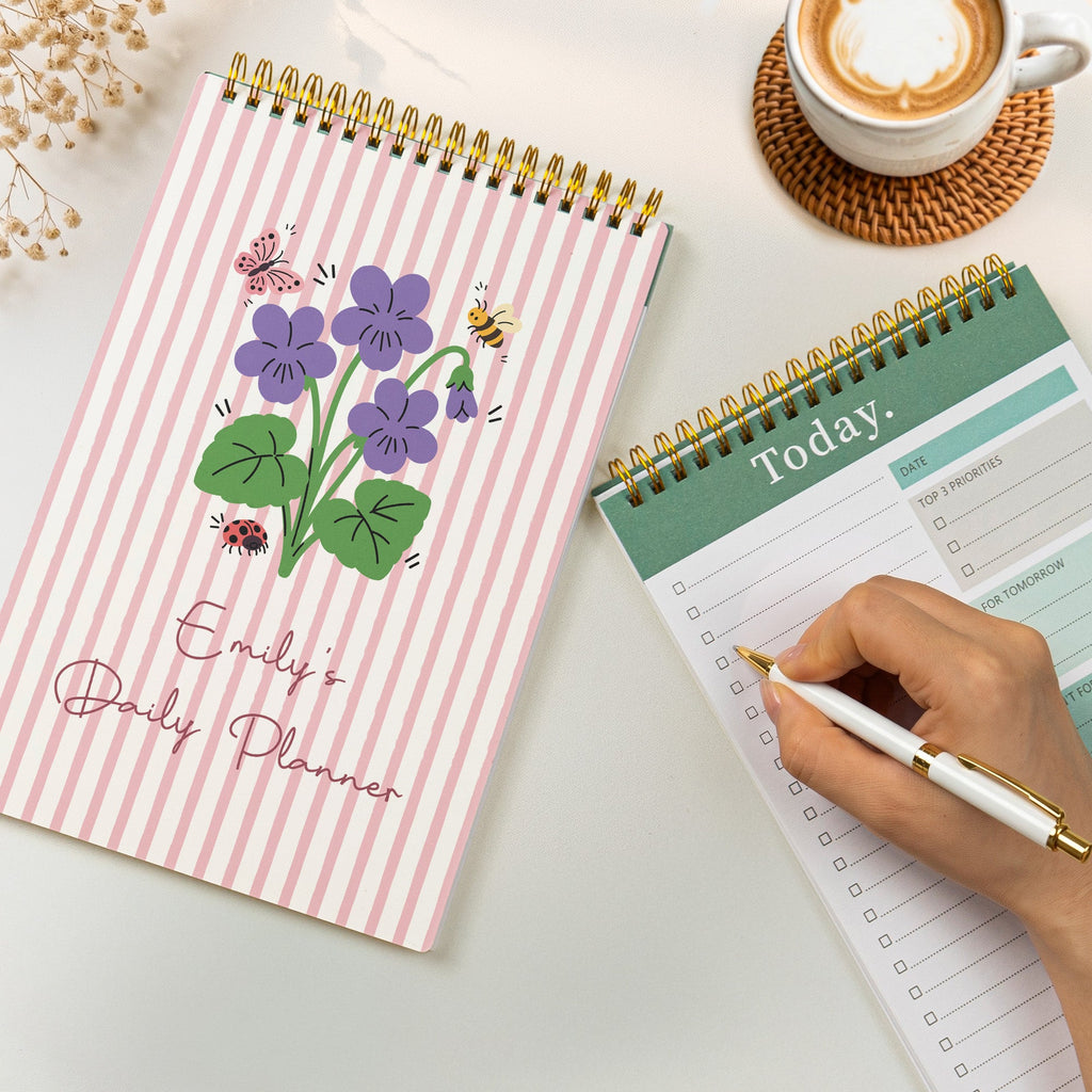 Birth Month Flower Gift For Her Daughter Friends - Custom Planner