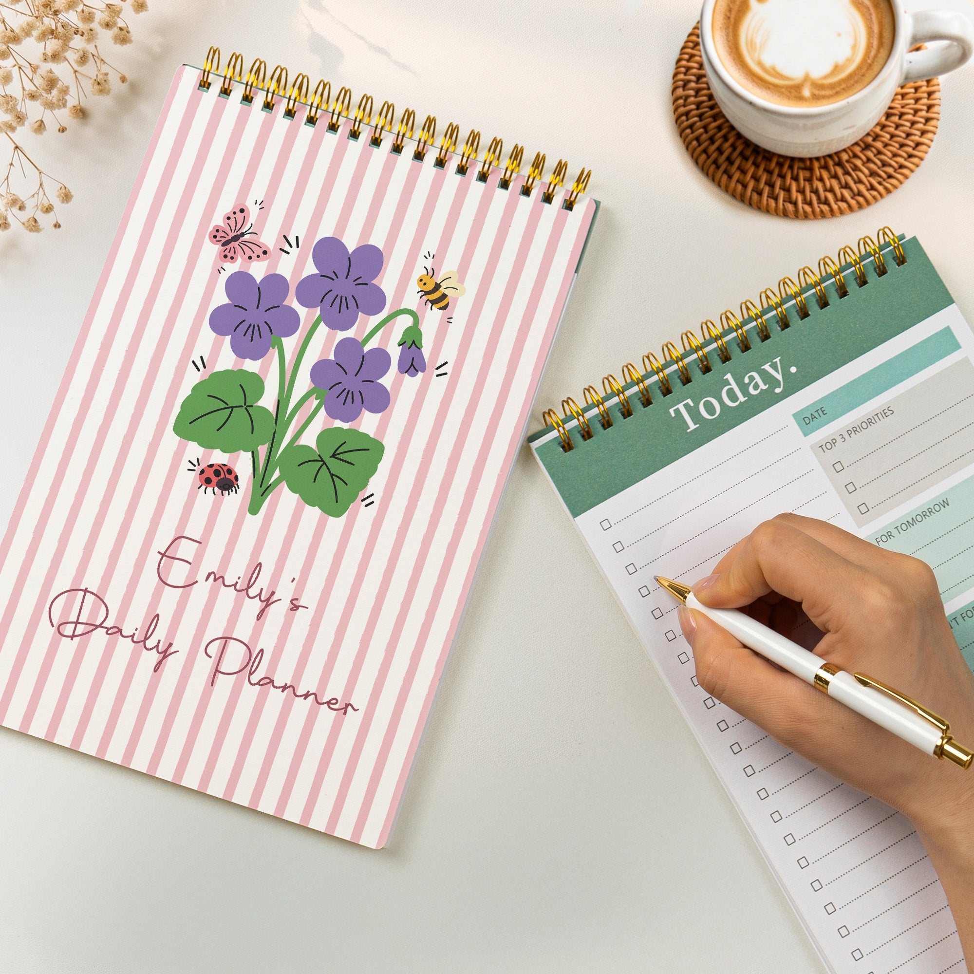 Birth Month Flower Gift For Her Daughter Friends - Custom Planner