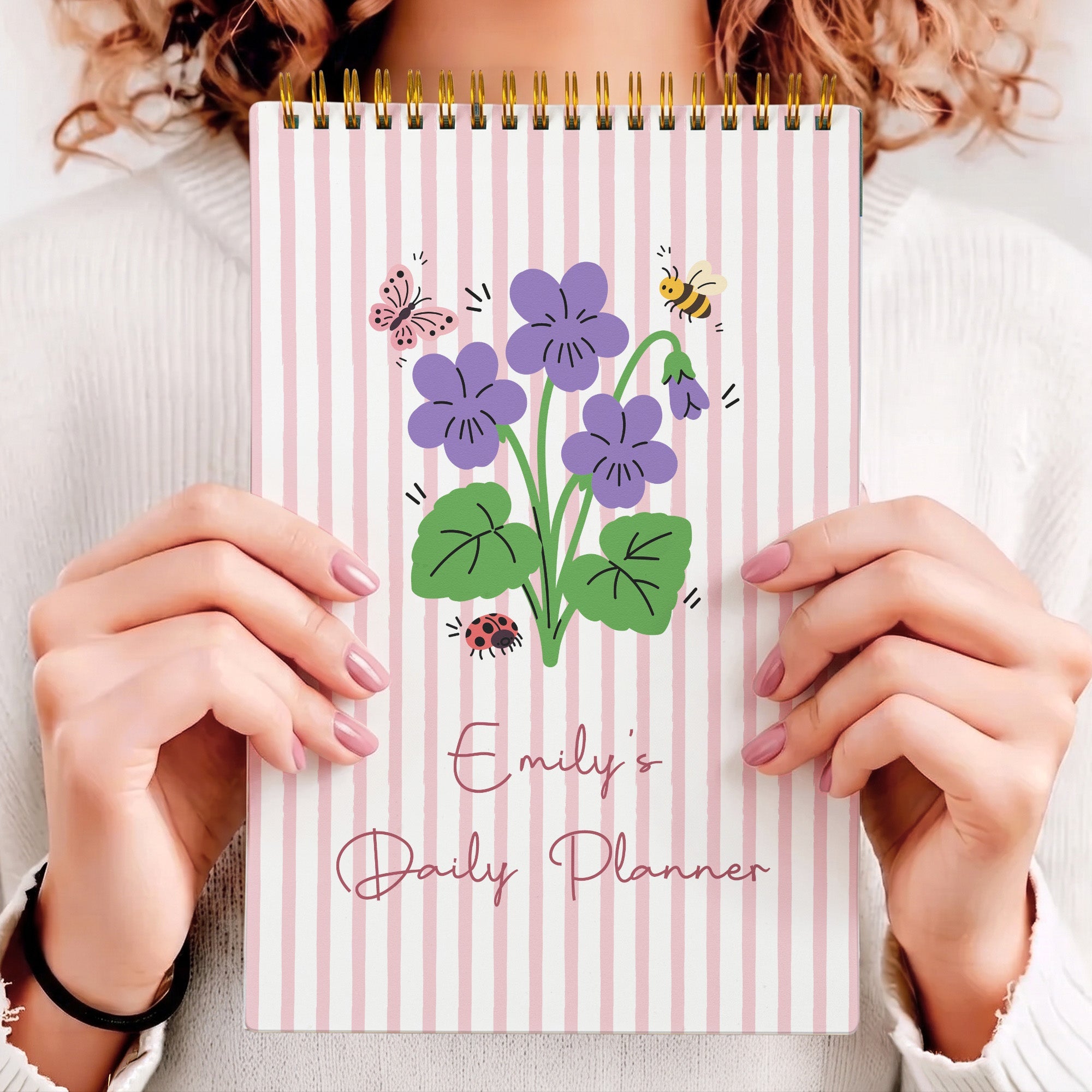 Birth Month Flower Gift For Her Daughter Friends - Custom Planner