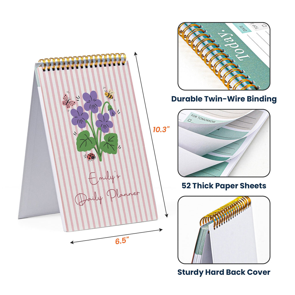 Birth Month Flower Gift For Her Daughter Friends - Custom Planner