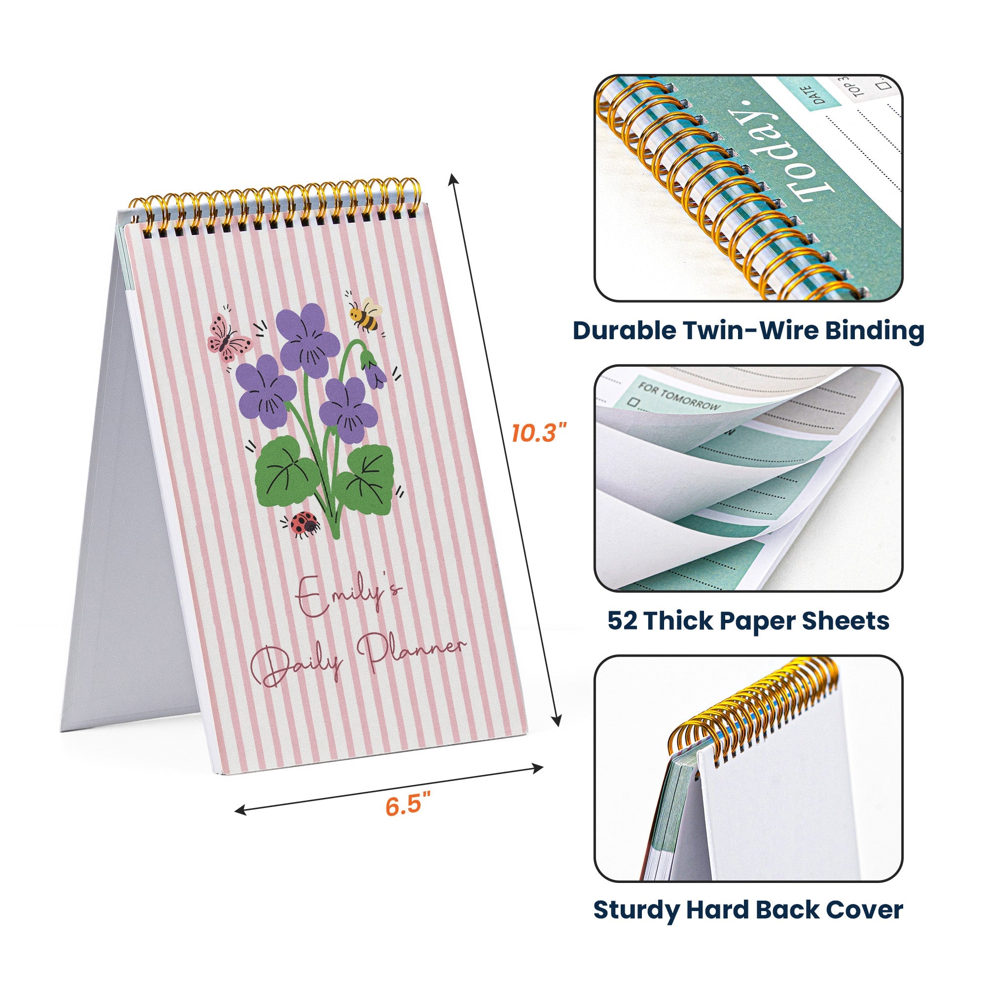 Birth Month Flower Gift For Her Daughter Friends - Custom Planner
