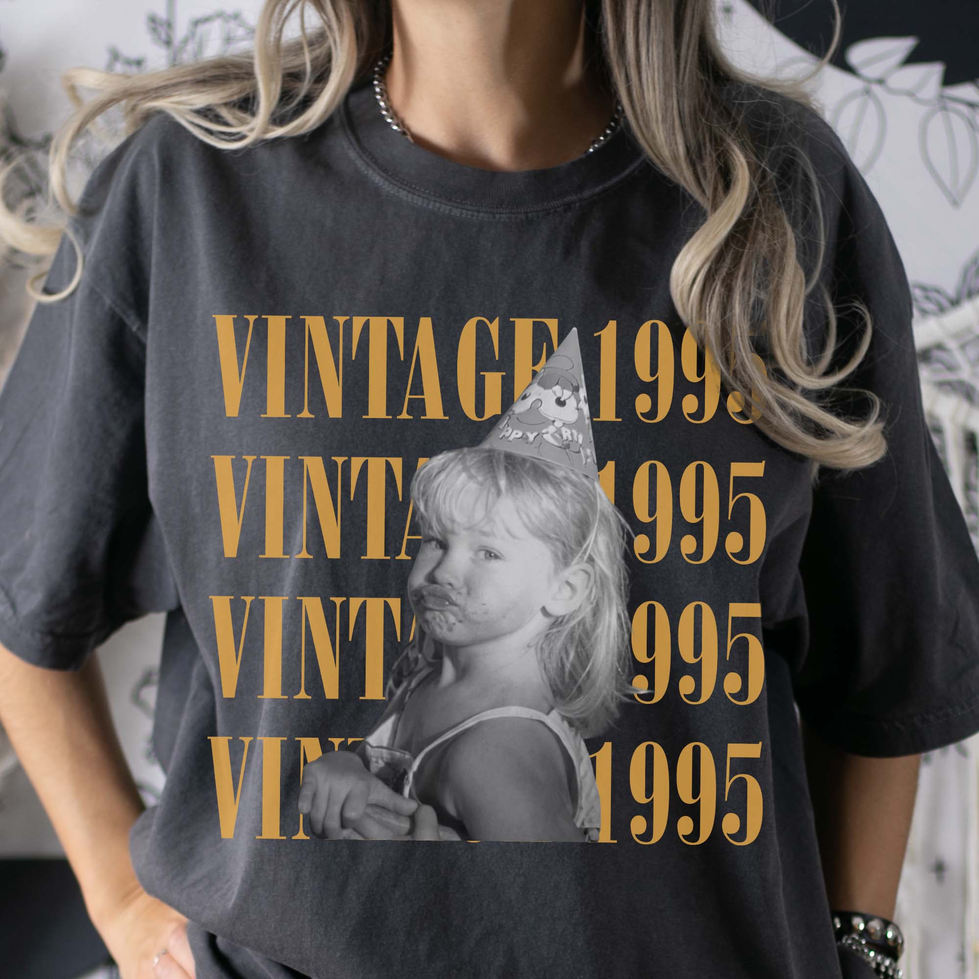 Birthday Party Custom Vintage Photo And Year, Childhood Photo, Comfort Tee - Personalized Shirt