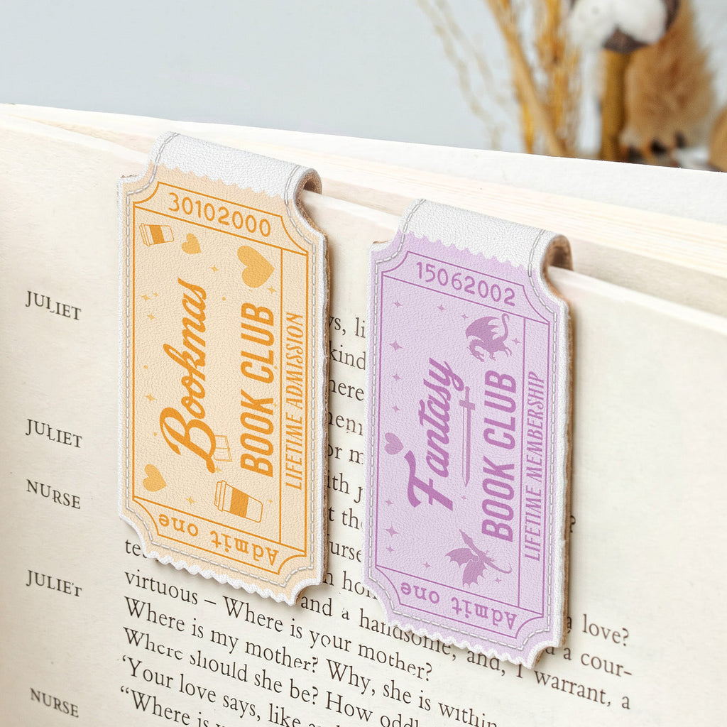 Bookish Ticket, Custom Book Club - Personalized Bookmark