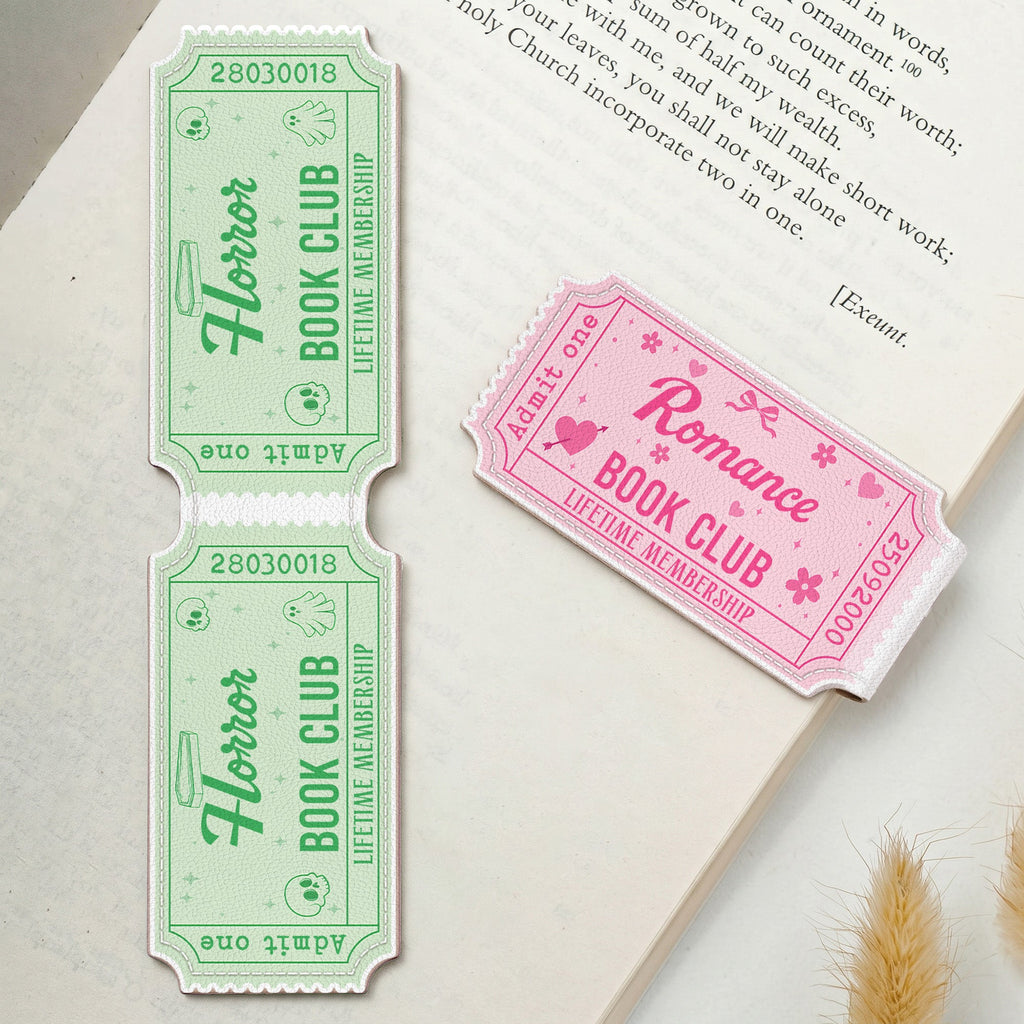 Bookish Ticket, Custom Book Club - Personalized Bookmark
