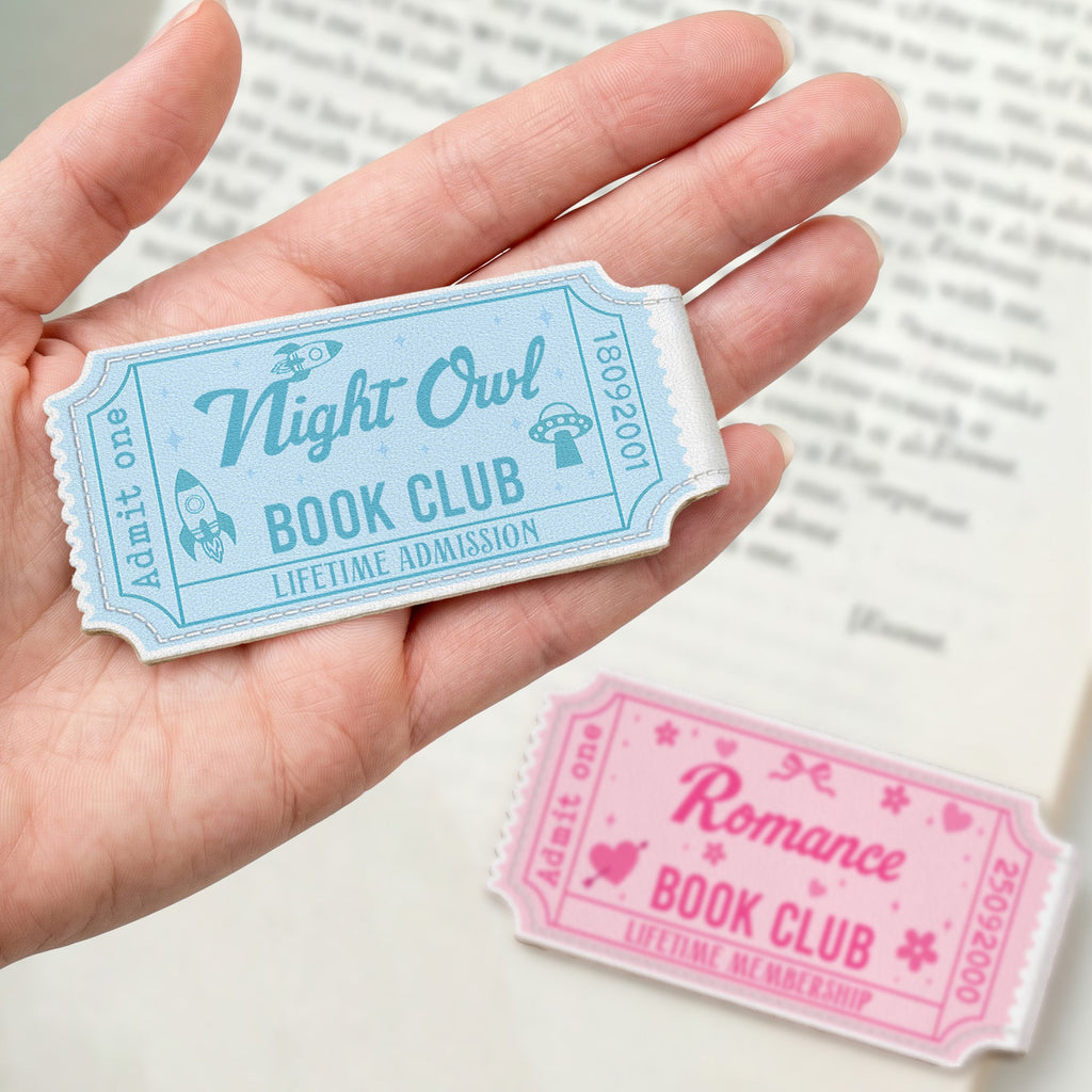 Bookish Ticket, Custom Book Club - Personalized Bookmark