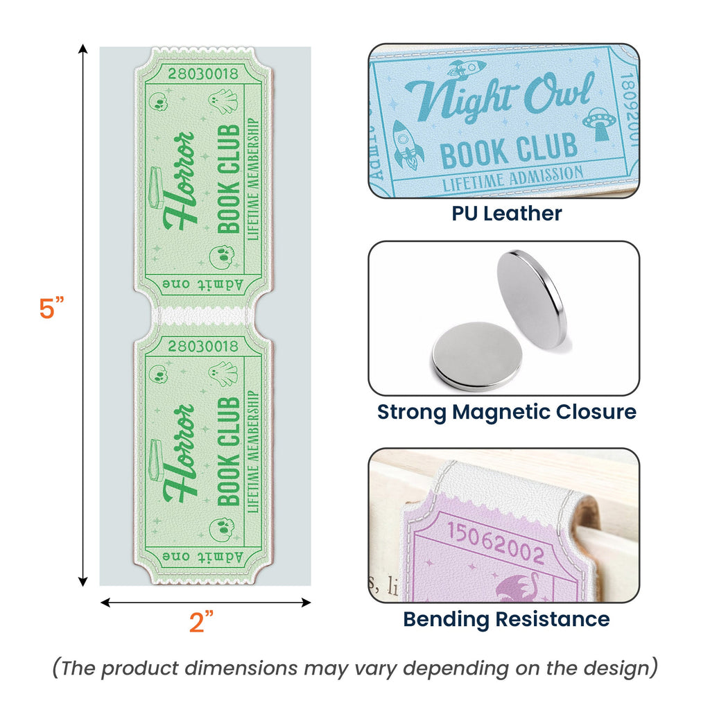 Bookish Ticket, Custom Book Club - Personalized Bookmark
