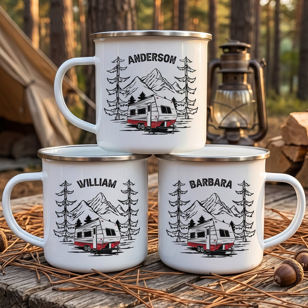 Camping Family Trip Custom Name Mug - Personalized Mug